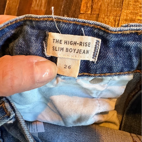 MADEWELL women's high-rise slim boyfriend distressed denim size 26 - Picture 8 of 9